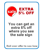 Extra 5% off where you see the sale sticker. Use code 'aw5' at the checkout